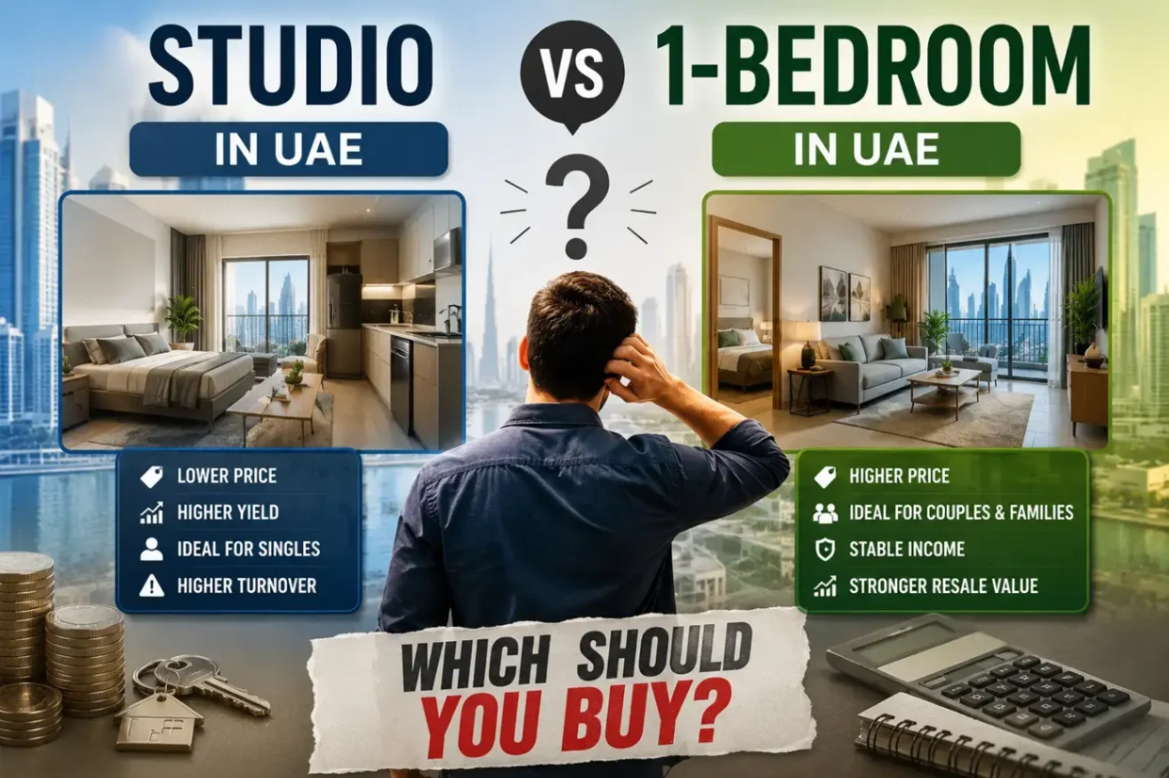 Studio vs 1-Bedroom Apartment in the UAE – Which Should You Buy?