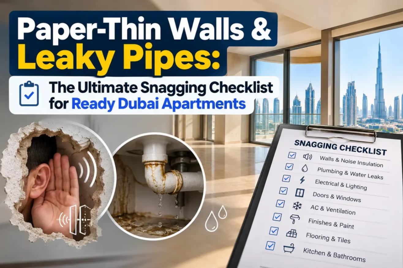 Paper-Thin Walls & Leaky Pipes: The Ultimate Snagging Checklist for Ready Dubai Apartments